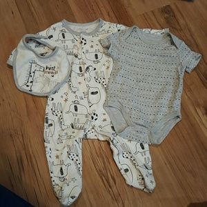 Baby Onesie and Bib Set